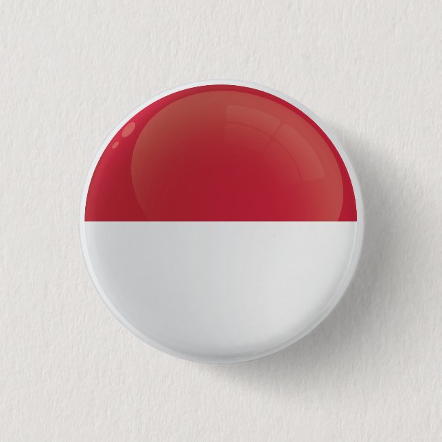 Indonesia  Round Icon Flag 3 Cm Round Badge (Front)