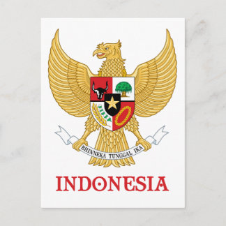 INDONESIA - seal/emblem/blazon/coat of arms/symbol Postcard