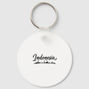 Indonesia Skyline Travel Vacation Outfits Key Ring