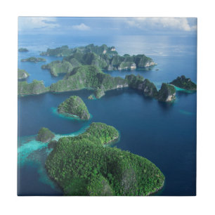 Indonesia, West Papua. Aerial Of Raja Ampat Tile