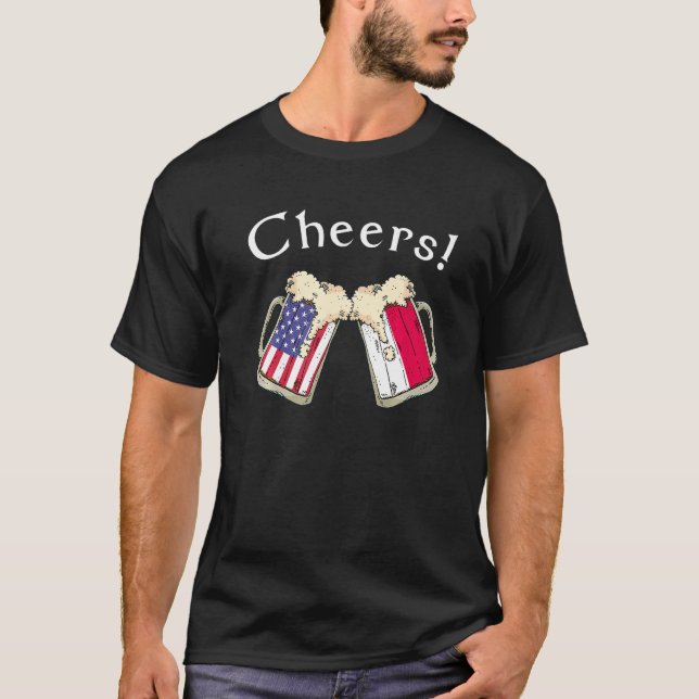 Indonesian American Patriot Grown Country Cheers B T-Shirt (Front)