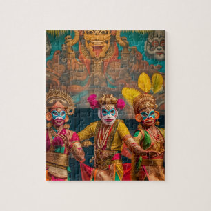 Indonesian Bali Masked Dancers Jigsaw Puzzle