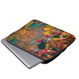 Indonesian Bali Masked Dancers Laptop Sleeve