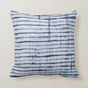 Indonesian Batik Indigo/Navy Stripe Cushion
