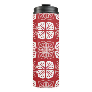 Indonesian Batik Kawung Gurda Design Thermal Tumbler