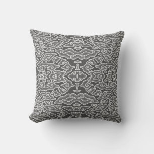 Indonesian Batik Motif Megamendung Grey Clouds Cushion