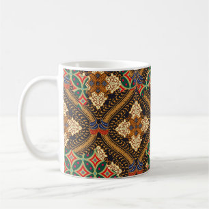 Indonesian batik motifs with very distinctive plan coffee mug