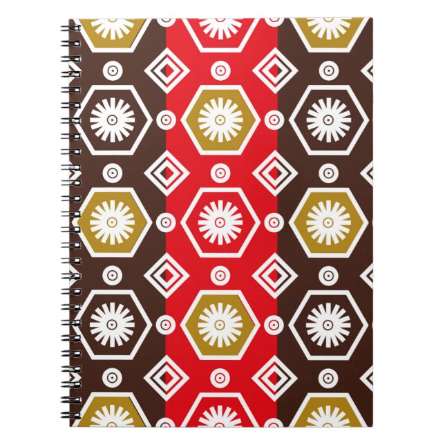 Indonesian batik motifs with very distinctive plan notebook (Front)