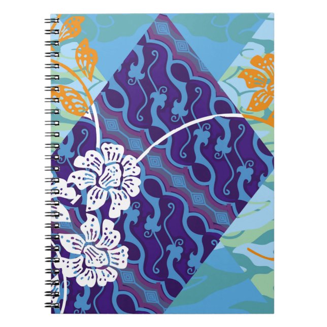 Indonesian batik motifs with very distinctive plan notebook (Front)