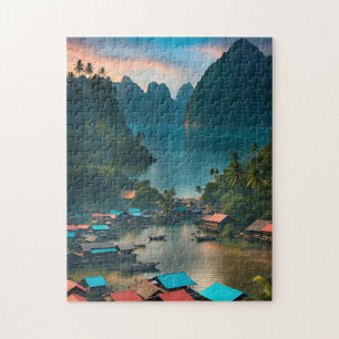 Indonesian Fishing Village  Jigsaw Puzzle