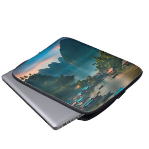 Indonesian Fishing Village Laptop Sleeve