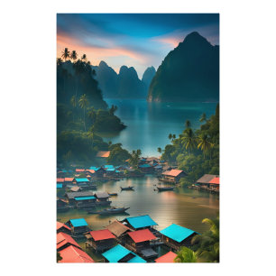 Indonesian Fishing Village Photo Print