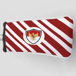 Indonesian flag-emblem golf head cover