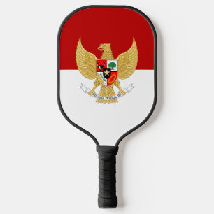 Indonesian flag-emblem pickleball paddle
