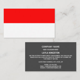 Indonesian Flag, Flag of Indonesia Business Card
