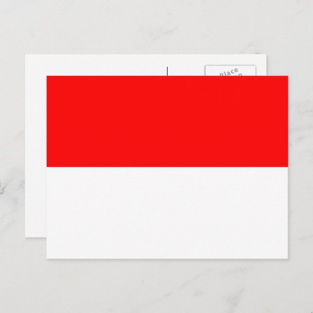 Indonesian Flag, Flag of Indonesia Postcard (Front/Back)