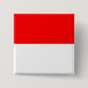 Indonesian Flag (Indonesia) 15 Cm Square Badge