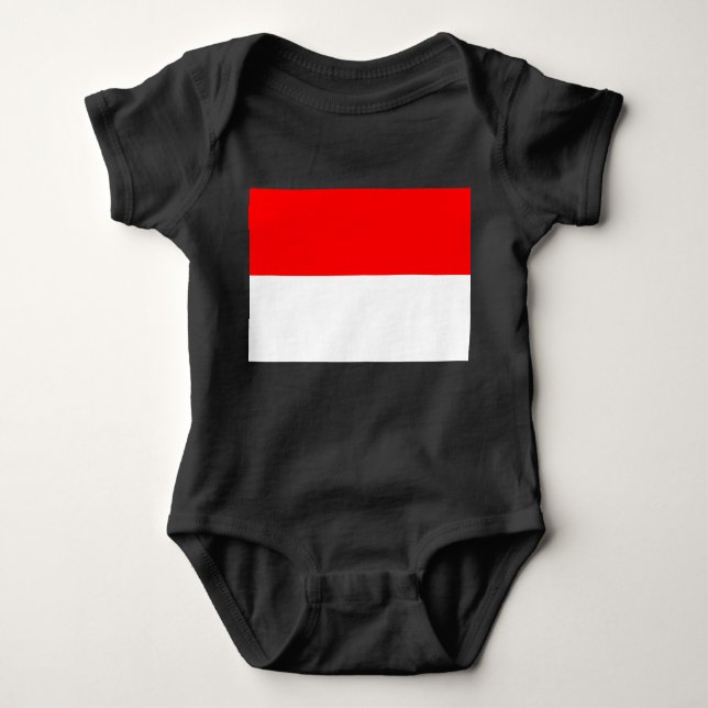 Indonesian Flag (Indonesia) Baby Bodysuit (Front)