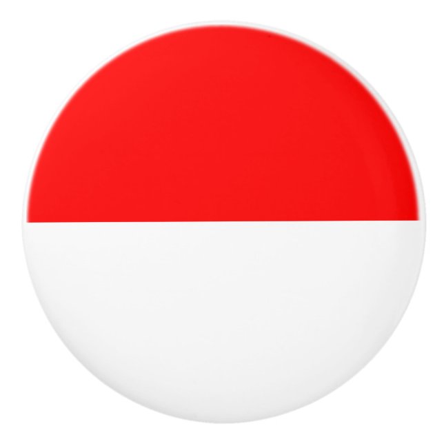 Indonesian Flag (Indonesia) Ceramic Knob (Front)
