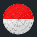Indonesian Flag (Indonesia) Dartboard<br><div class="desc">This design features the national flag of Indonesia, which is an island country in Southeast Asia and Oceania, between the Indian and Pacific Oceans. It is currently the fourteenth largest country in the world by land area, and is home to almost 300 million people, making it the world's fourth most...</div>