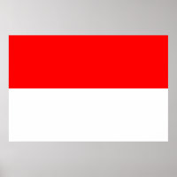 Indonesian Flag (Indonesia) Poster