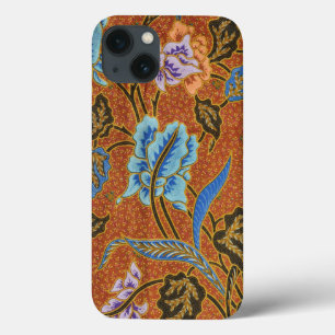 Indonesian Floral Batik Gold iPhone 13 Case