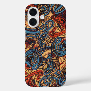 Indonesian indigenous art design iPhone 16 case