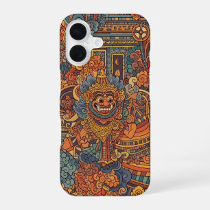 Indonesian indigenous hindu art design iPhone 16 case