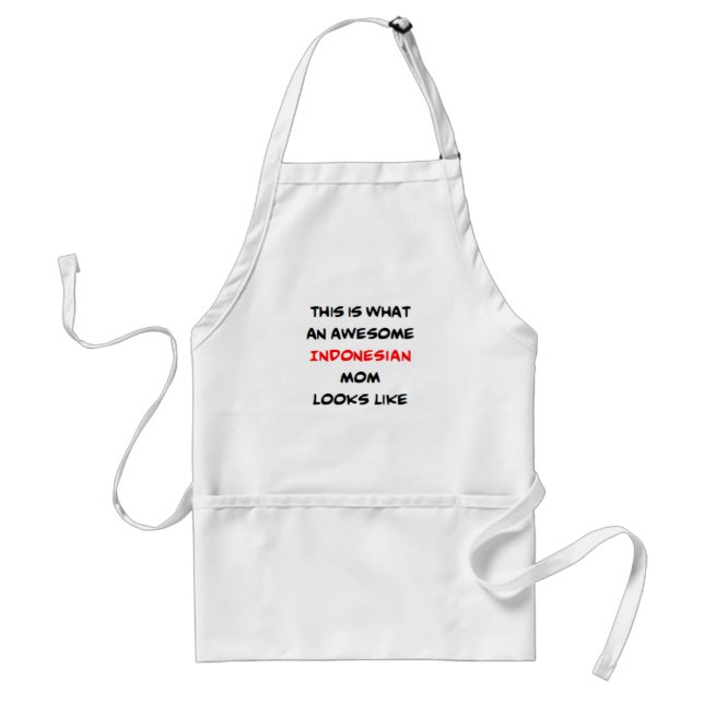 indonesian mom, awesome standard apron (Front)