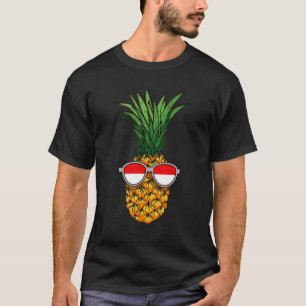 Indonesian Pineapple Indonesia Flag Sunglasses Sum T-Shirt