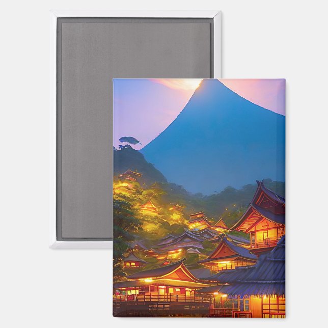 Indonesian Village Sunset  Magnet (Front/Back)