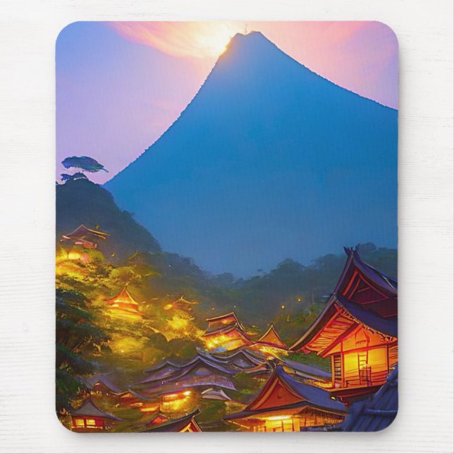 Indonesian Village Sunset  Mouse Pad (Front)