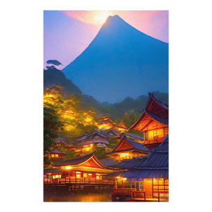 Indonesian Village Sunset  Photo Print