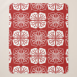 Indonesian vintage batik typical design, combinati sherpa blanket