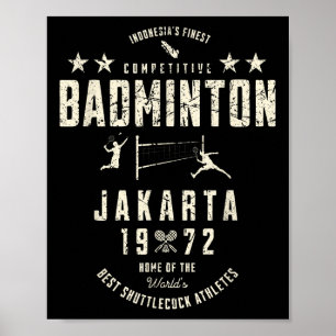 Indonesias Finest Competitive Badminton Vintage 19 Poster