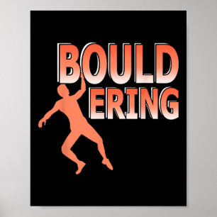 Indoor Bouldering Rock Climbing Athletic Climber L Poster
