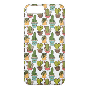 Indoor Cactus & Succulents In Pots Pattern iPhone 8 Plus/7 Plus Case