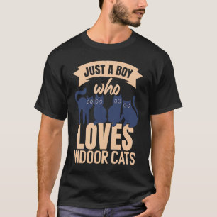 Indoor Cat Boys Pet Kitty Kitten Indoor Cat T-Shirt