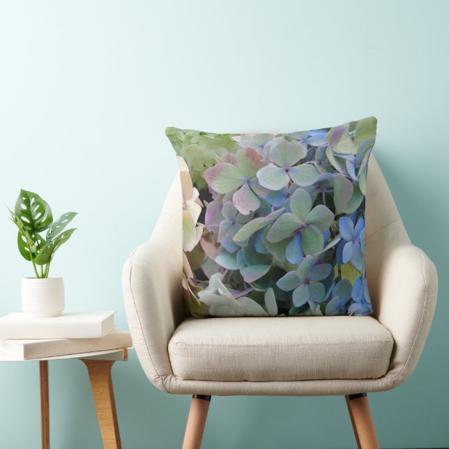 Indoor Hydrangea Garden Macro Photography Cushion (Chair)