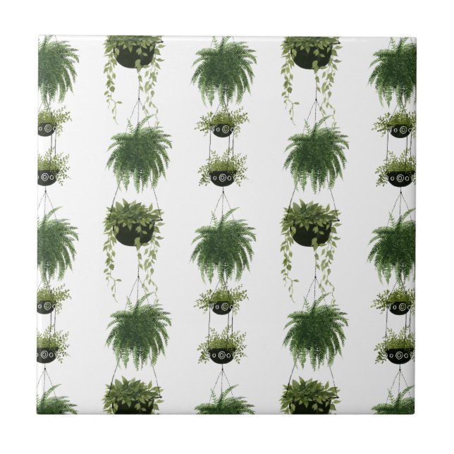 Indoor Oasis | Hanging Baskets Ceramic Tile (Front)