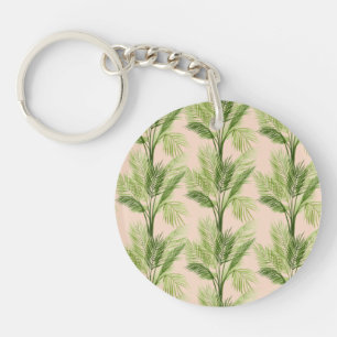 Indoor Oasis   Palm Tree Pattern Key Ring
