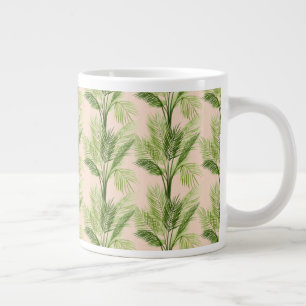 Indoor Oasis   Palm Tree Pattern Large Coffee Mug