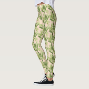 Indoor Oasis Palm Tree Pattern Leggings