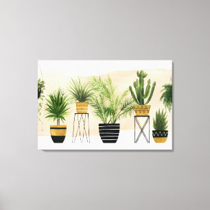 Indoor Oasis Plant Lineup Canvas Print