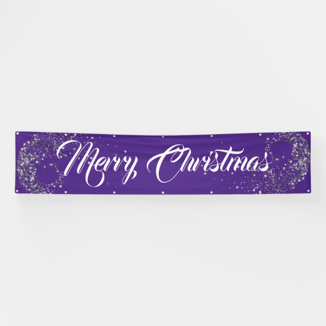 Indoor Outdoor Custom Banner-Merry Christmas Banne Banner (Horizontal)