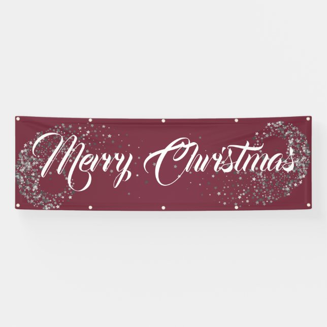 Indoor Outdoor Custom Banner-Merry Christmas Banner (Horizontal)