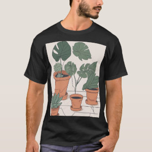 Indoor Plant Mom Garden Lover Succulent Care House T-Shirt