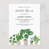 Indoor Potted Plants Bridal Shower Greenery