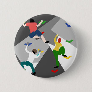 Indoor Rock Climbing 6 Cm Round Badge