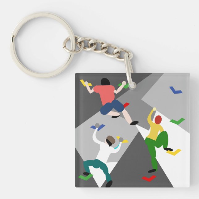 Indoor Rock Climbing Key Ring (Front)